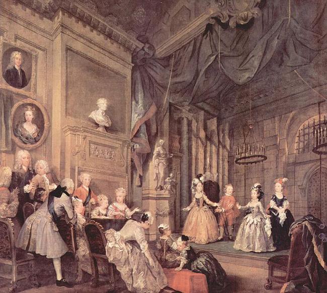 William Hogarth Theaterauffuhrung der Kinder im Hause des John Conduit Norge oil painting art